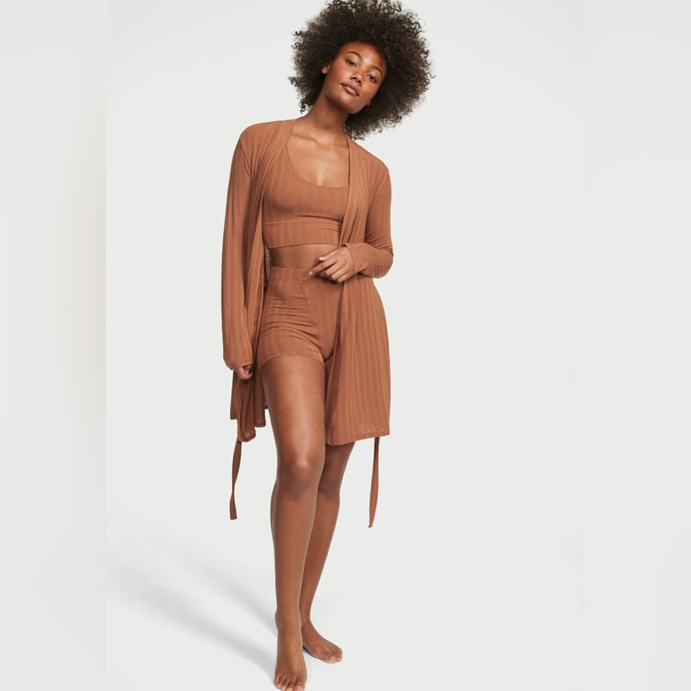 VICTORIA'S SECRET Luxe Modal Ribbed 3-Piece Set Pajama Set